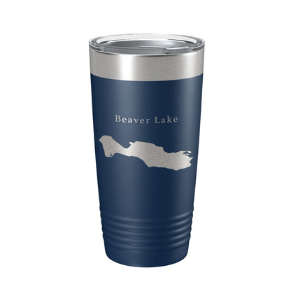 Beaver Lake Map Tumbler Travel Mug Insulated Laser Engraved Coffee Cup Asheville North Carolina 20 oz-2