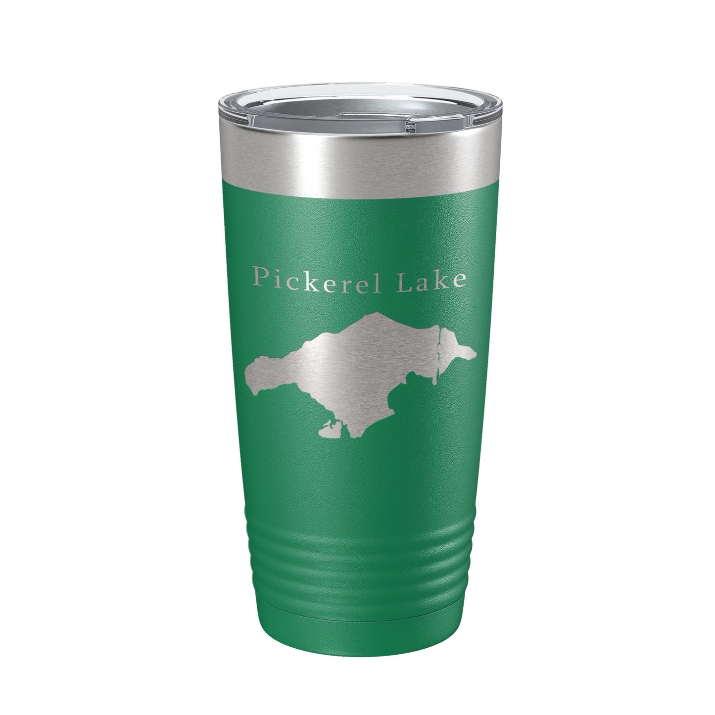 Pickerel Lake Map Tumbler Travel Mug Insulated Laser Engraved Coffee Cup Michigan 20 oz-9