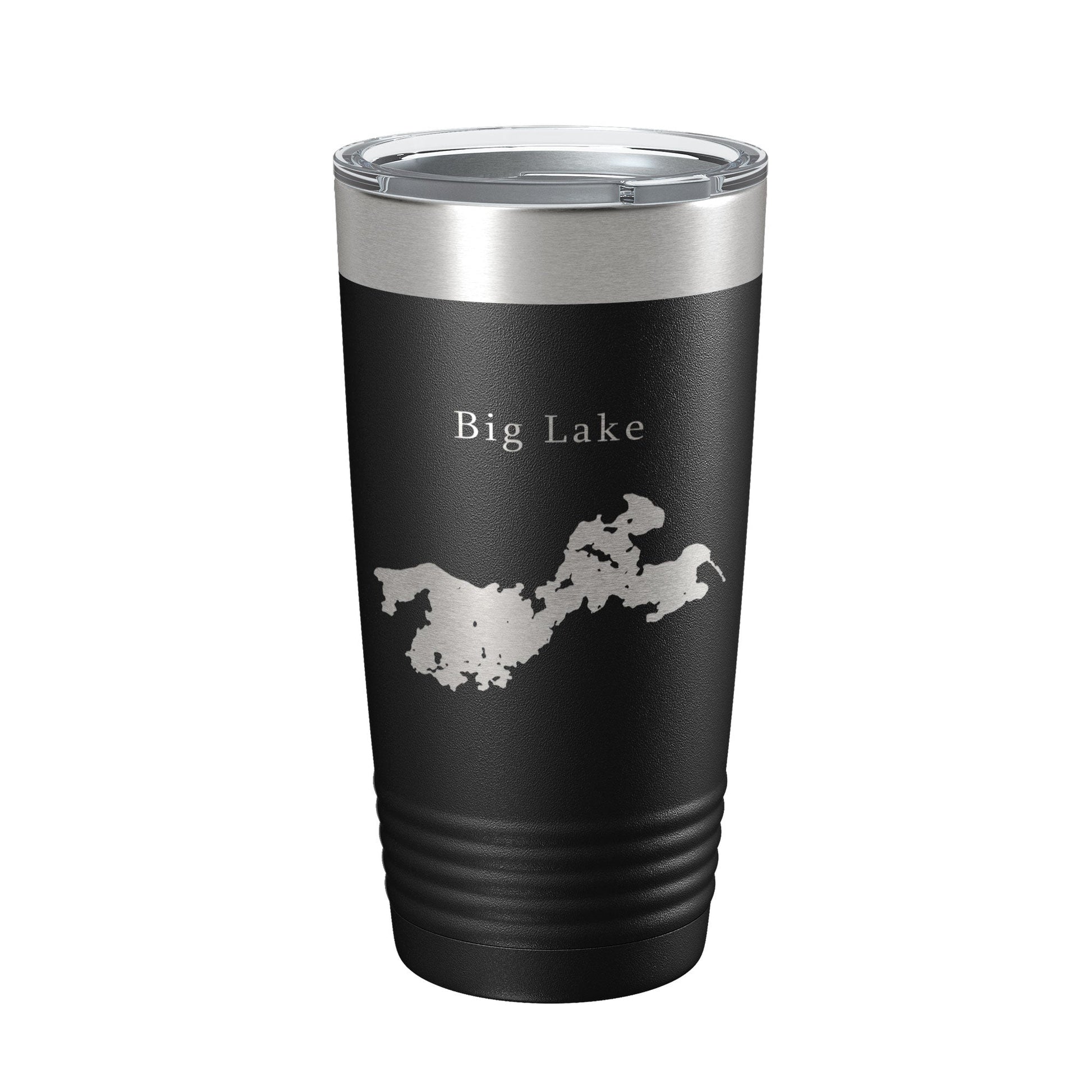 Big Lake Map Tumbler Travel Mug Insulated Laser Engraved Coffee Cup Alaska 20 oz-0