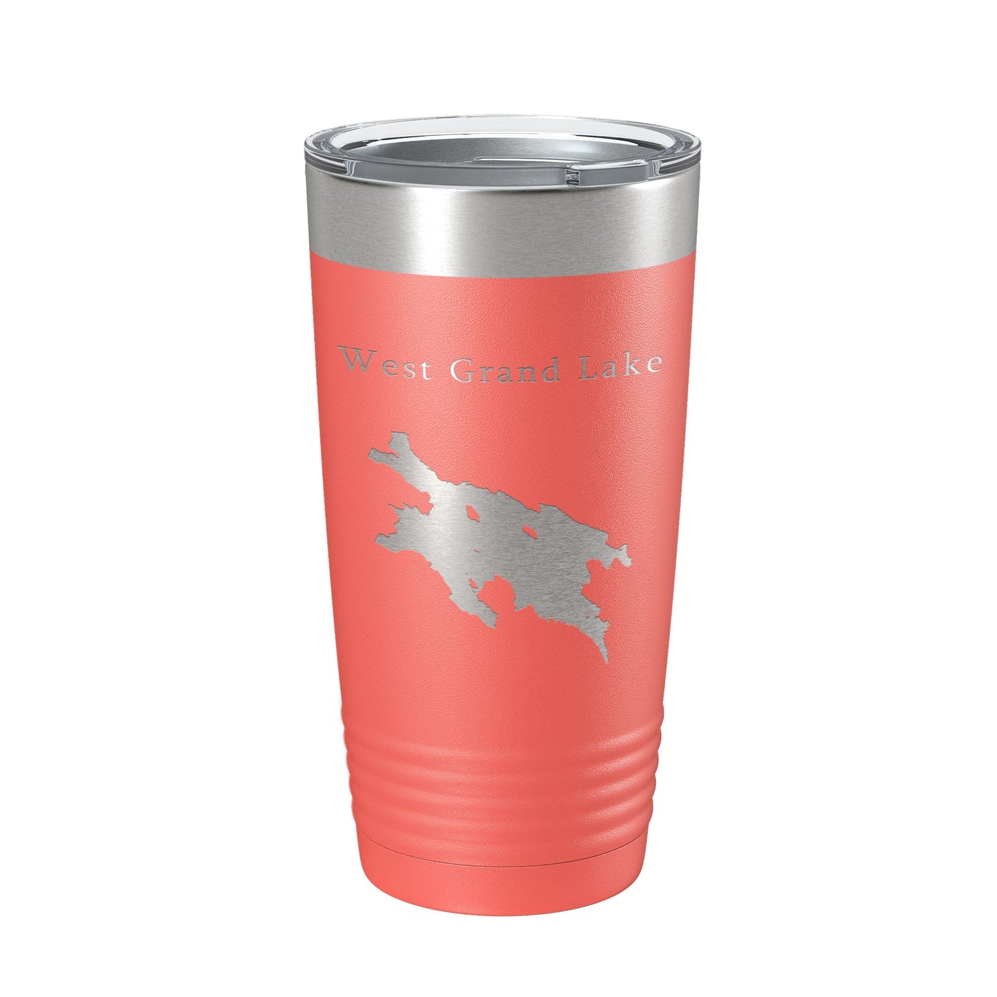 West Grand Lake Map Tumbler Travel Mug Insulated Laser Engraved Coffee Cup Maine 20 oz-20