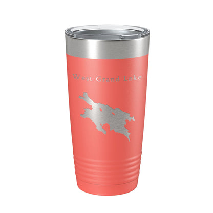 West Grand Lake Map Tumbler Travel Mug Insulated Laser Engraved Coffee Cup Maine 20 oz-20