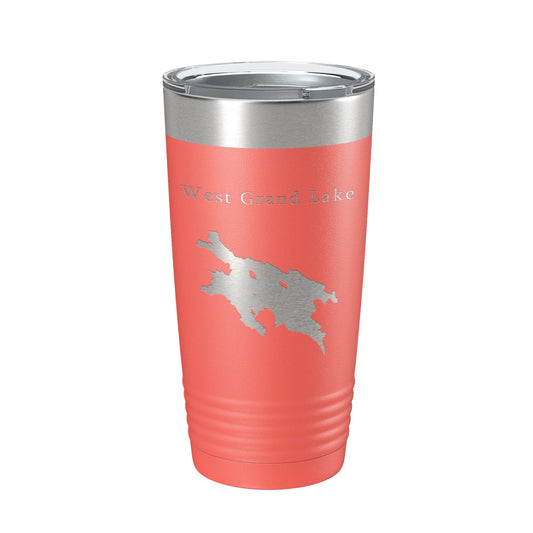 West Grand Lake Map Tumbler Travel Mug Insulated Laser Engraved Coffee Cup Maine 20 oz-20