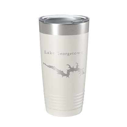 Lake Georgetown Map Tumbler Travel Mug Insulated Laser Engraved Coffee Cup Texas 20 oz-7