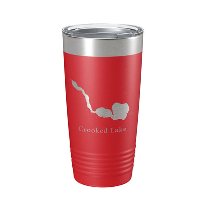 Crooked Lake Map Tumbler Travel Mug Insulated Laser Engraved Coffee Cup Indiana 20 oz-10