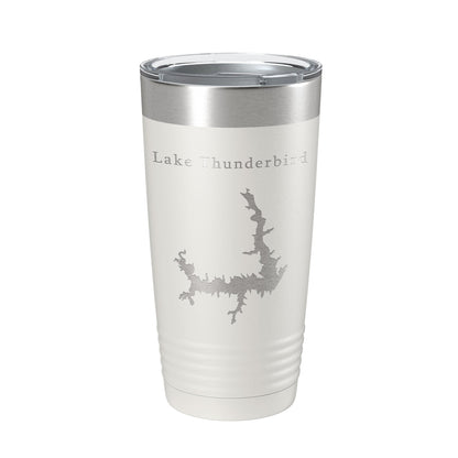 Lake Thunderbird Map Tumbler Travel Mug Insulated Laser Engraved Coffee Cup Oklahoma 20 oz-7