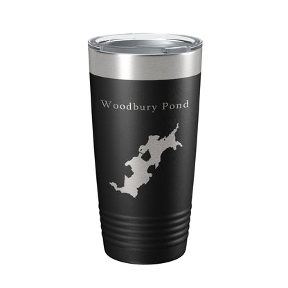 Woodbury Pond Tumbler Lake Map Travel Mug Insulated Laser Engraved Coffee Cup Maine 20 oz-5