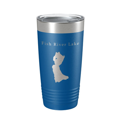 Fish River Lake Map Tumbler Travel Mug Insulated Laser Engraved Coffee Cup Maine 20 oz-6