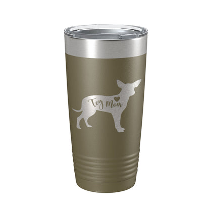 Toy Mom Tumbler Dog Travel Mug Gift Insulated Laser Engraved Coffee Cup 20 oz-21