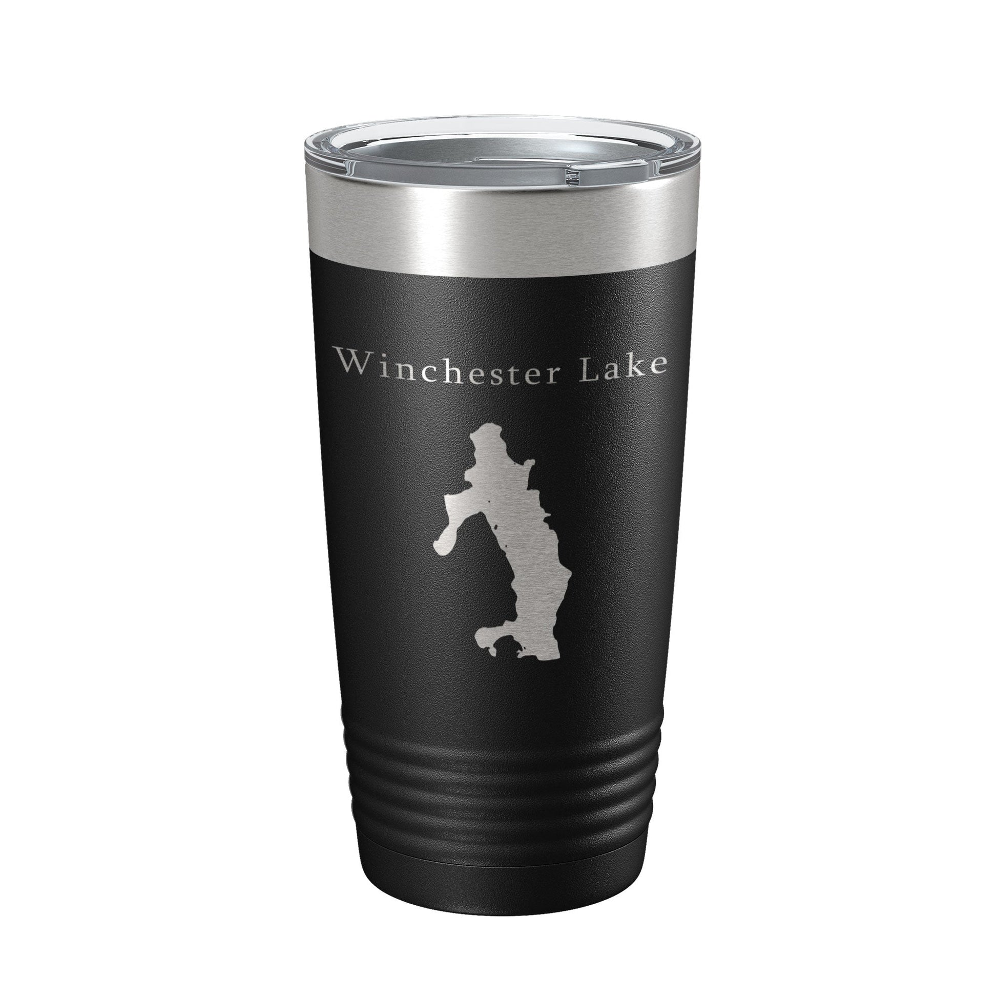 Winchester Lake Map Tumbler Travel Mug Insulated Laser Engraved Coffee Cup Connecticut 20 oz-5