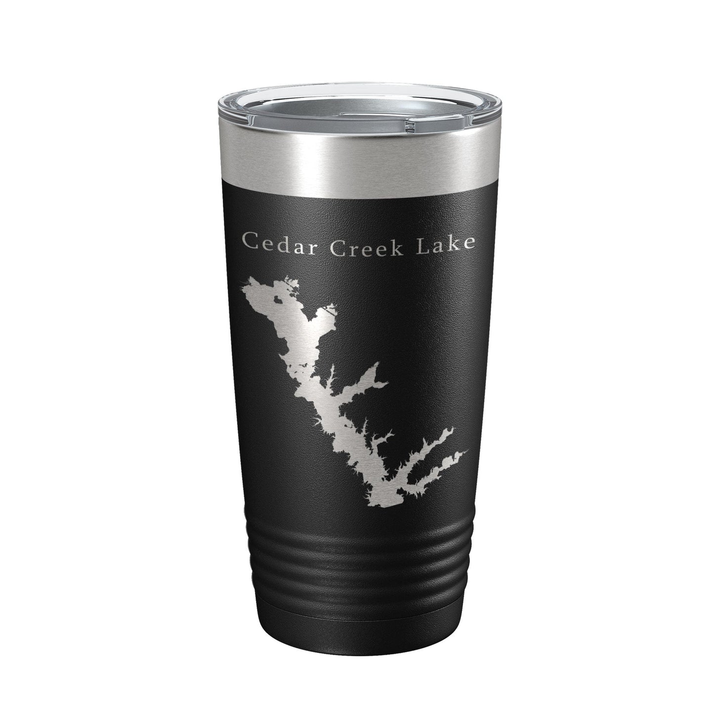 Cedar Creek Lake Reservoir Map Tumbler Travel Mug Insulated Laser Engraved Coffee Cup Texas 20 oz-5