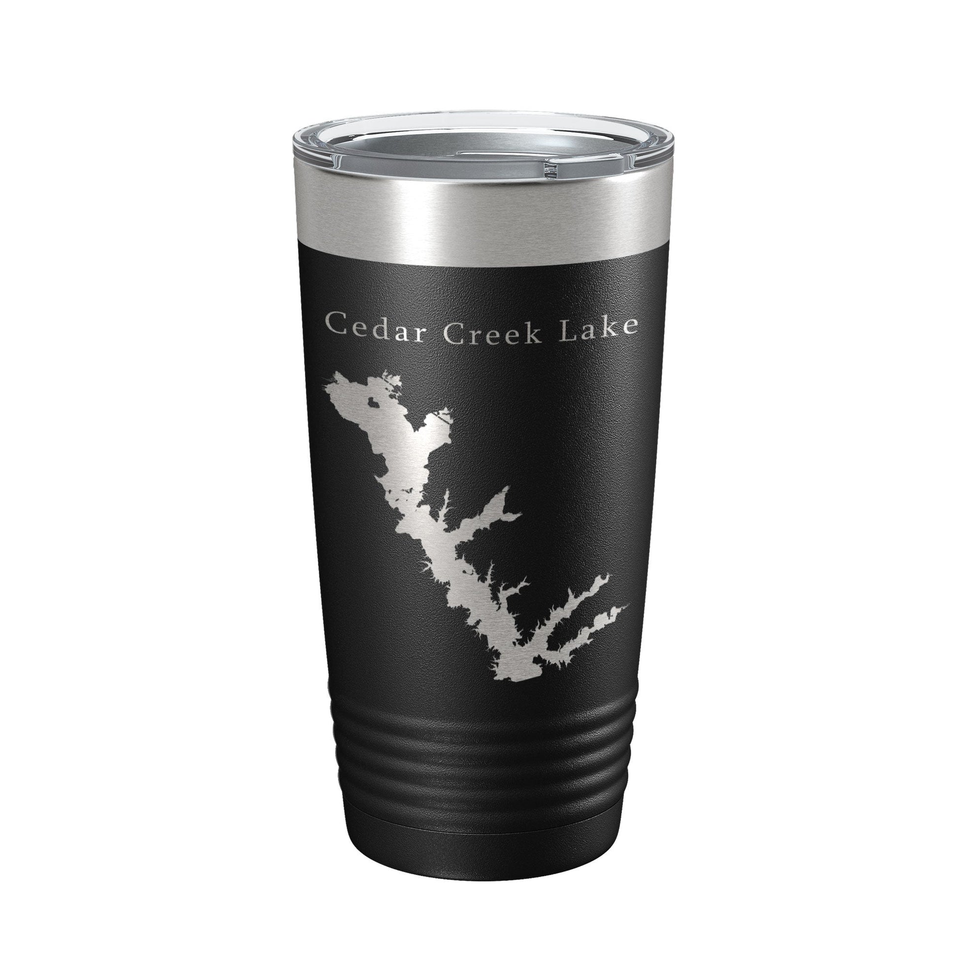 Cedar Creek Lake Reservoir Map Tumbler Travel Mug Insulated Laser Engraved Coffee Cup Texas 20 oz-5