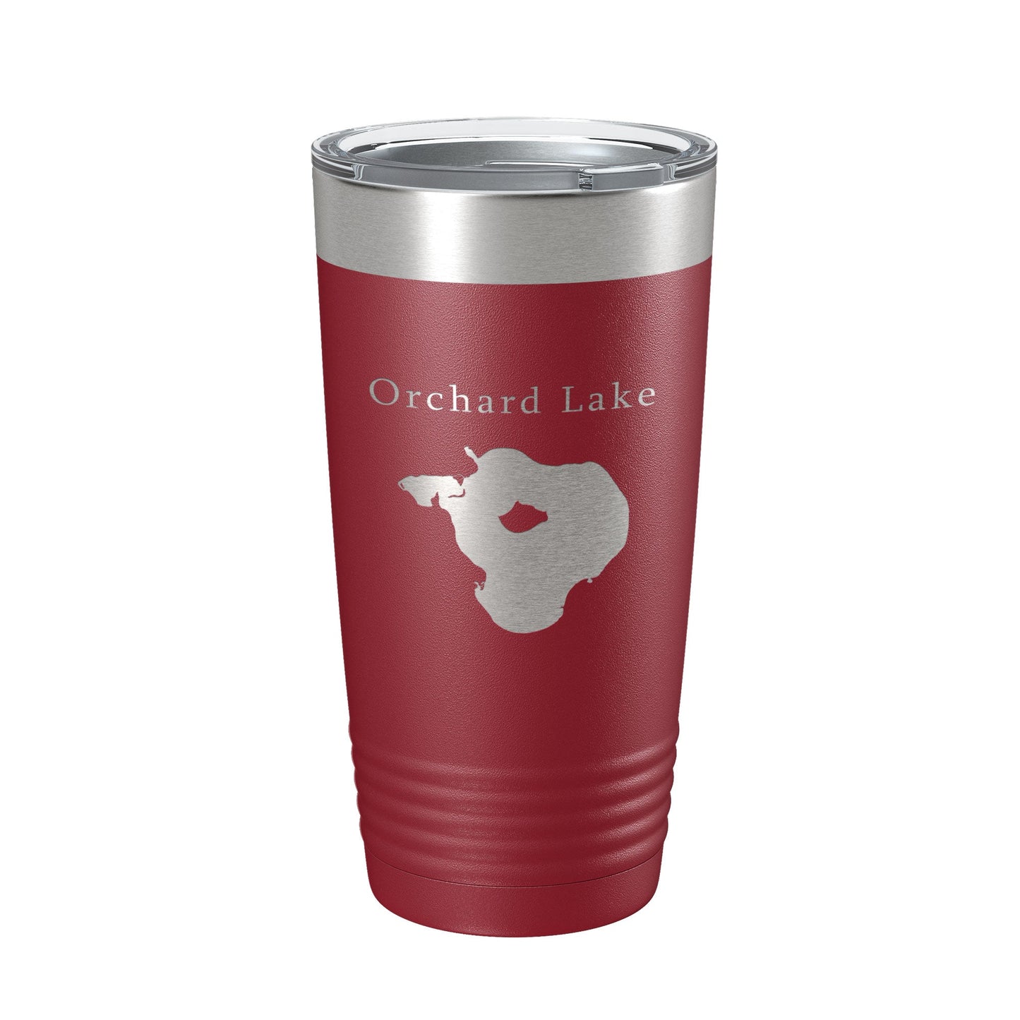 Orchard Lake Map Tumbler Travel Mug Insulated Laser Engraved Coffee Cup Michigan 20 oz-18