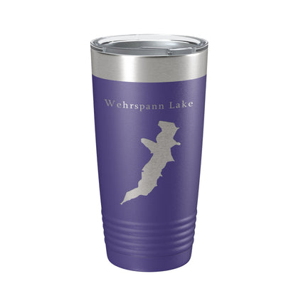 Wehrspann Lake Map Tumbler Travel Mug Insulated Laser Engraved Coffee Cup Nebraska 20 oz-15