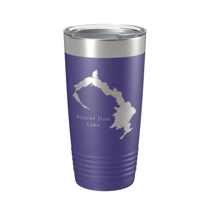 Beaver Dam Lake Map Tumbler Travel Mug Insulated Laser Engraved Coffee Cup Wisconsin 20 oz-15