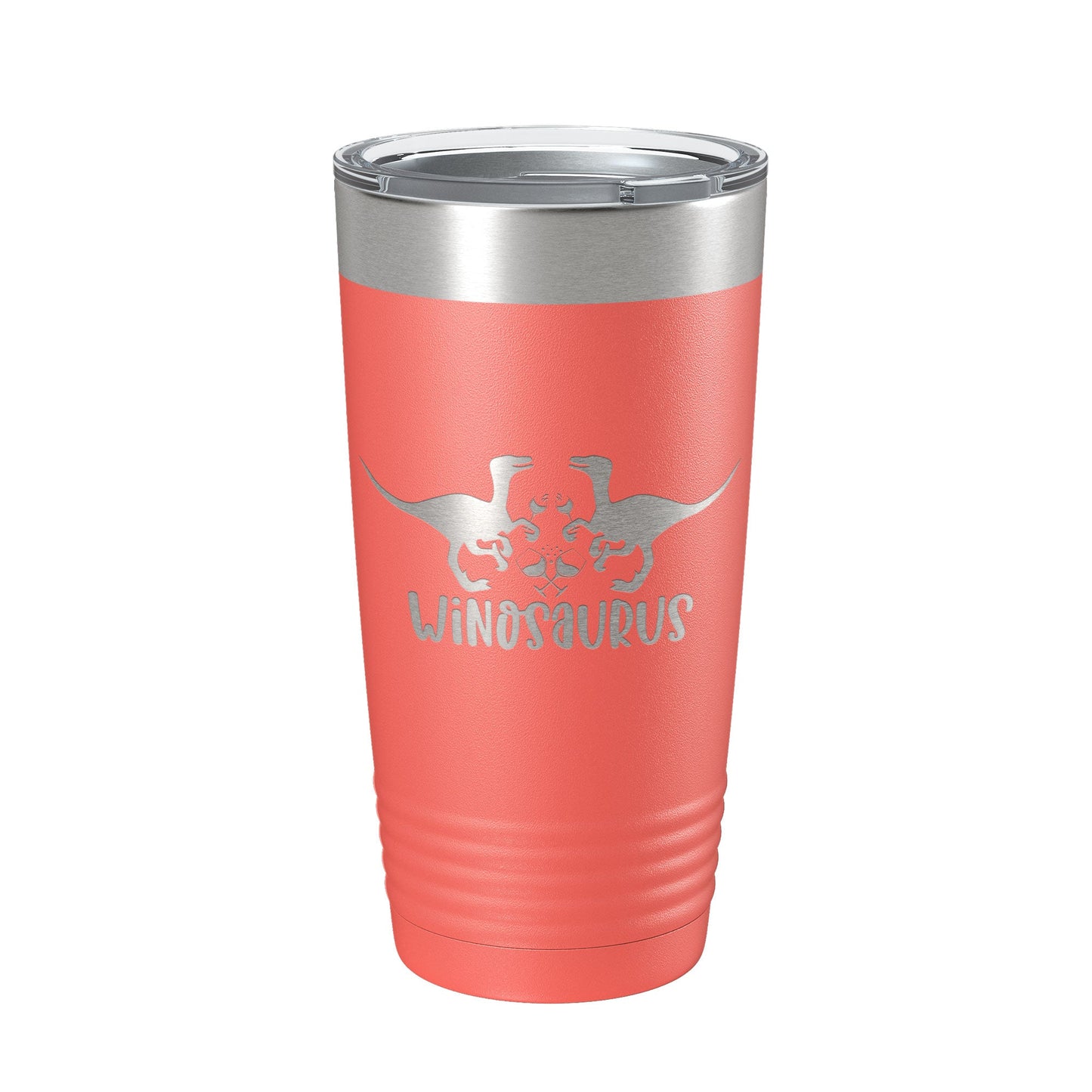 Winosaurus Tumbler Travel Mug Wine Dinosaur Funny Gift Insulated Laser Engraved Coffee Cup 20 oz-20