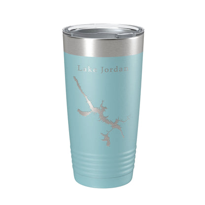 Lake Jordan Map Tumbler Travel Mug Insulated Laser Engraved Coffee Cup Alabama 20 oz-13