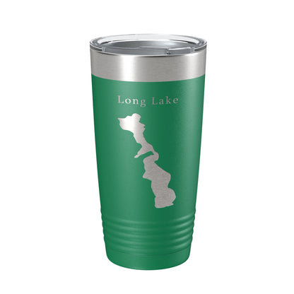 Long Lake Map Tumbler Travel Mug Insulated Laser Engraved Coffee Cup Minneapolis St. Paul Minnesota 20 oz-9