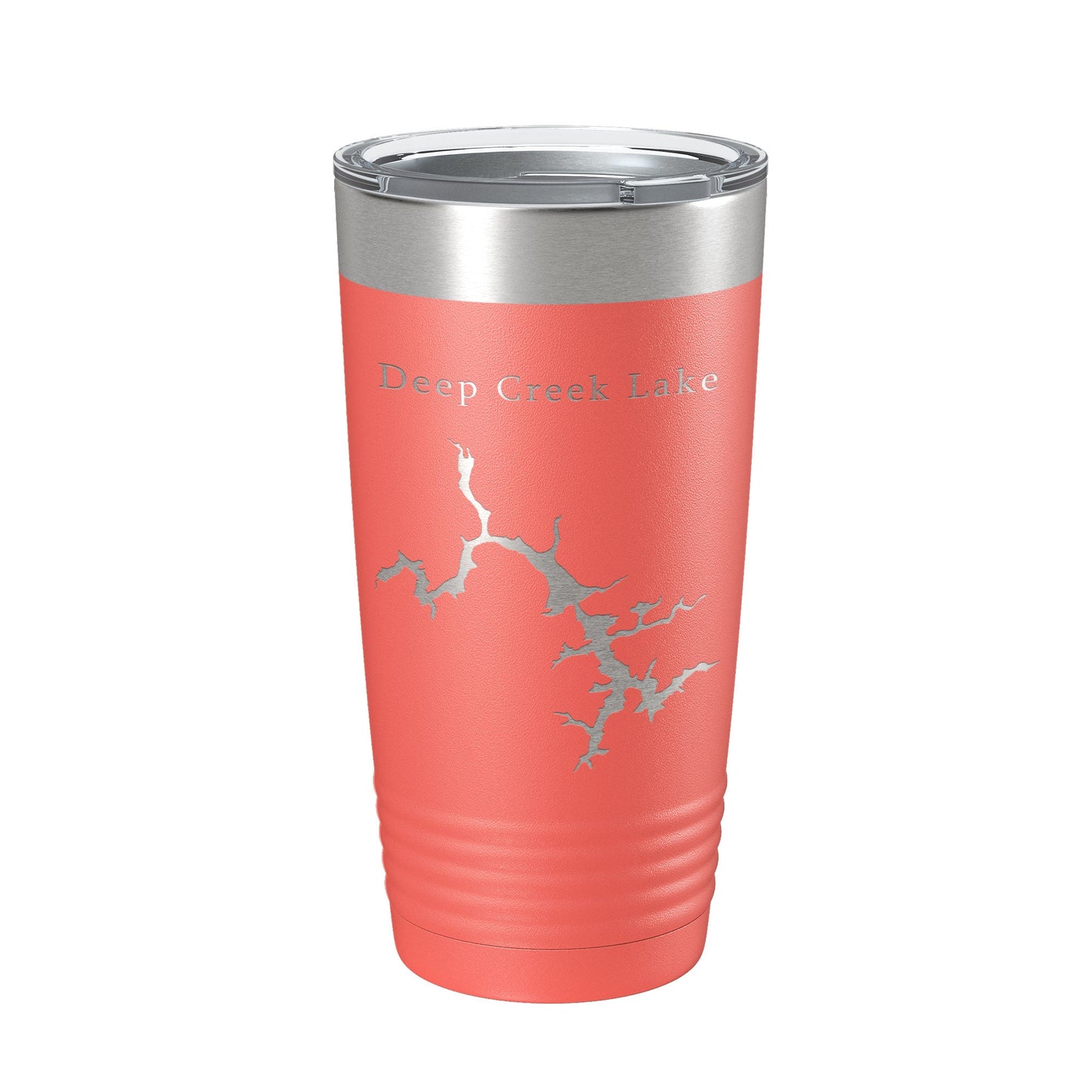 Deep Creek Lake Map Tumbler Travel Mug Insulated Laser Engraved Coffee Cup Maryland 20 oz-20