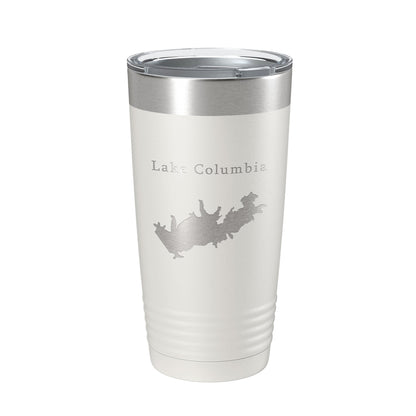 Lake Columbia Map Tumbler Travel Mug Insulated Laser Engraved Coffee Cup Arkansas 20 oz-7