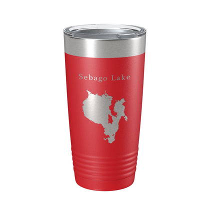 Sebago Lake Map Tumbler Travel Mug Insulated Laser Engraved Coffee Cup Maine 20 oz-10