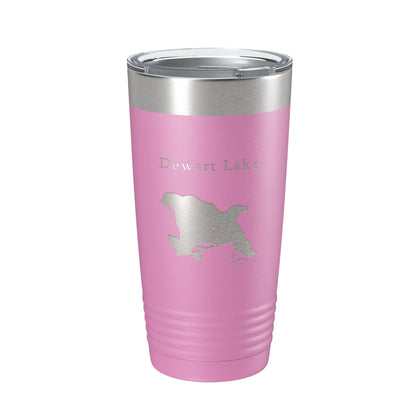 Dewart Lake Map Tumbler Travel Mug Insulated Laser Engraved Coffee Cup Indiana 20 oz-14