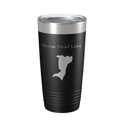 Horse Thief Lake Map Tumbler Travel Mug Insulated Laser Engraved Coffee Cup South Dakota 20 oz-0