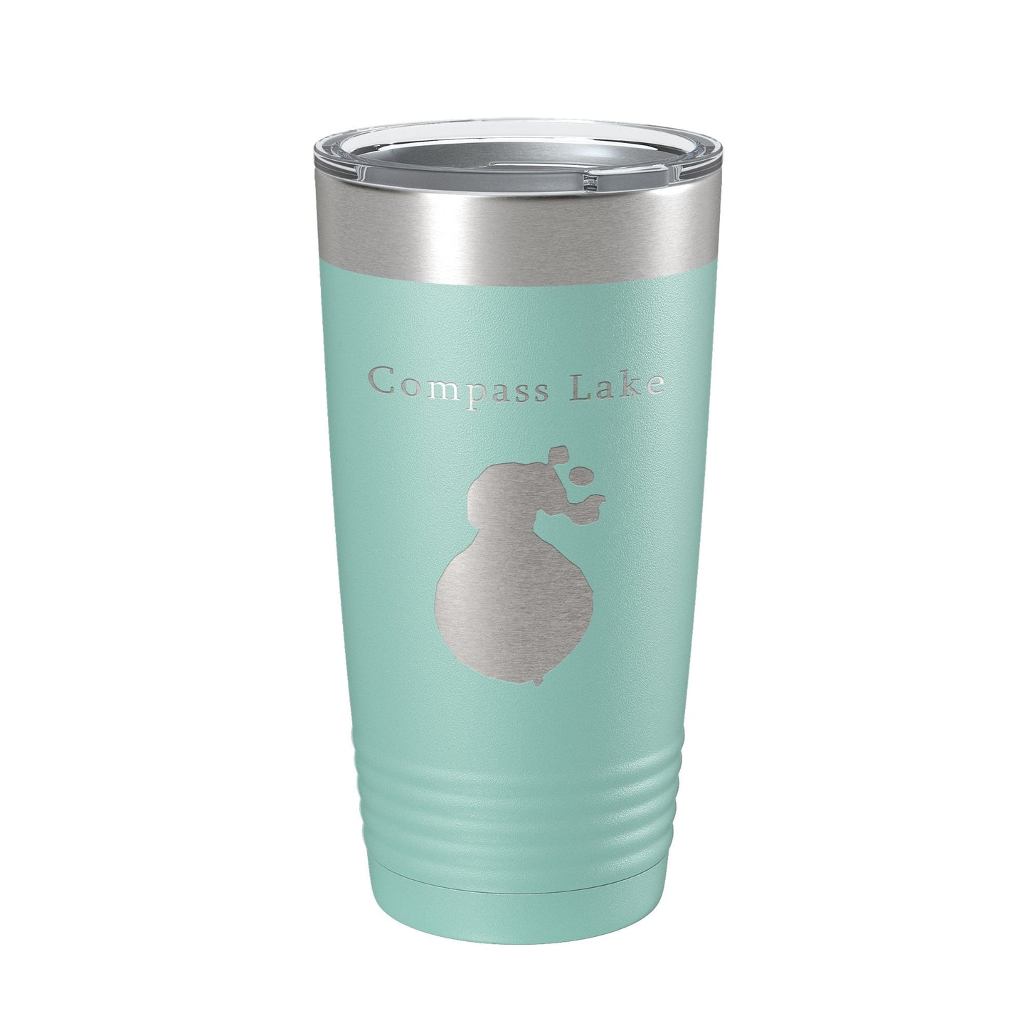 Compass Lake Map Tumbler Travel Mug Insulated Laser Engraved Coffee Cup Florida 20 oz-12