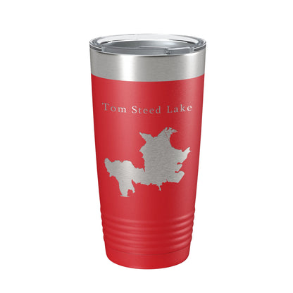Tom Steed Lake Map Tumbler Travel Mug Insulated Laser Engraved Coffee Cup Oklahoma 20 oz-10
