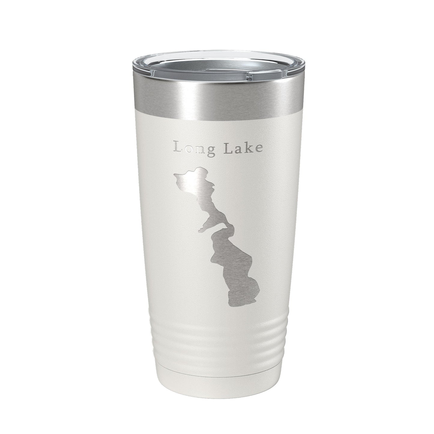 Long Lake Map Tumbler Travel Mug Insulated Laser Engraved Coffee Cup Minneapolis St. Paul Minnesota 20 oz-1
