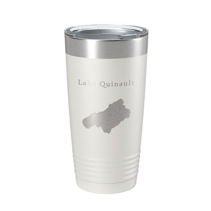 Lake Quinault Map Tumbler Travel Mug Insulated Laser Engraved Coffee Cup Washington 20 oz-1
