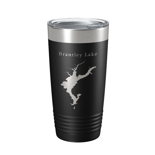 Brantley Lake Map Tumbler Travel Mug Insulated Laser Engraved Coffee Cup New Mexico 20 oz-0
