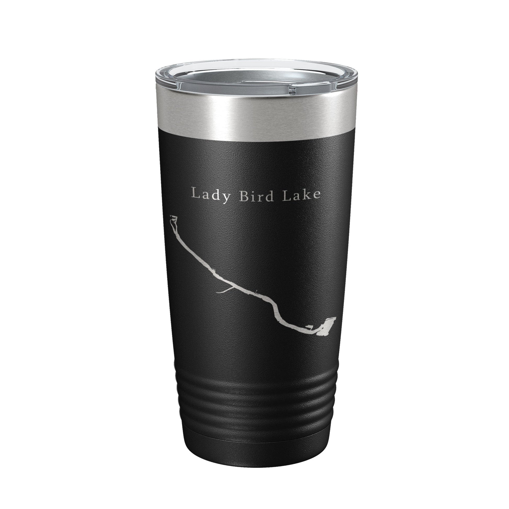 Lady Bird Lake Map Tumbler Travel Mug Insulated Laser Engraved Coffee Cup Austin Texas 20 oz-0