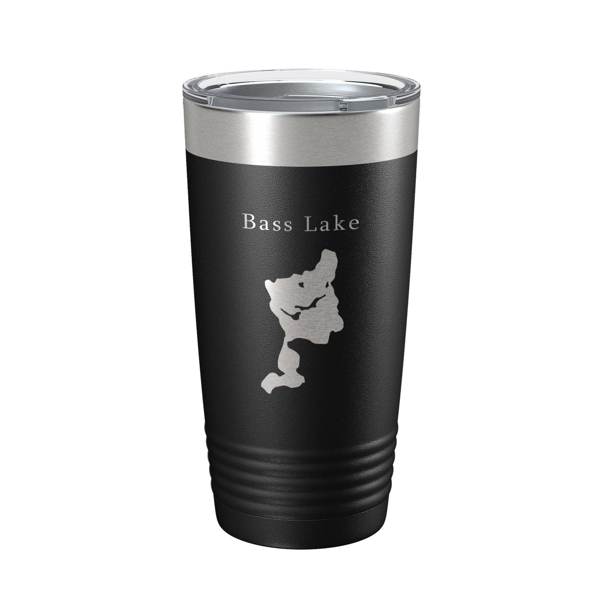Bass Lake Map Tumbler Travel Mug Insulated Laser Engraved Coffee Cup Grand Traverse County Michigan 20 oz-5