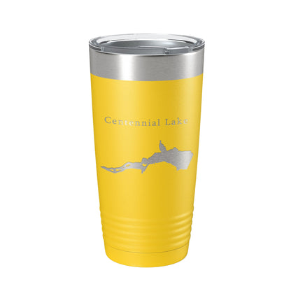 Centennial Lake Map Tumbler Travel Mug Insulated Laser Engraved Coffee Cup Maryland 20 oz-4