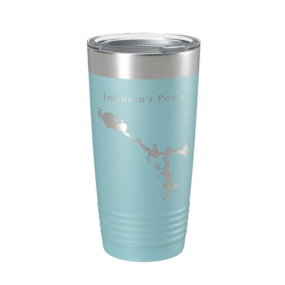 Johnson's Pond Tumbler Lake Map Travel Mug Insulated Laser Engraved Coffee Cup Rhode Island 20 oz-13