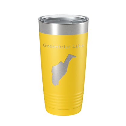 Greenbriar Lake Map Tumbler Travel Mug Insulated Laser Engraved Coffee Cup Maryland 20 oz-19