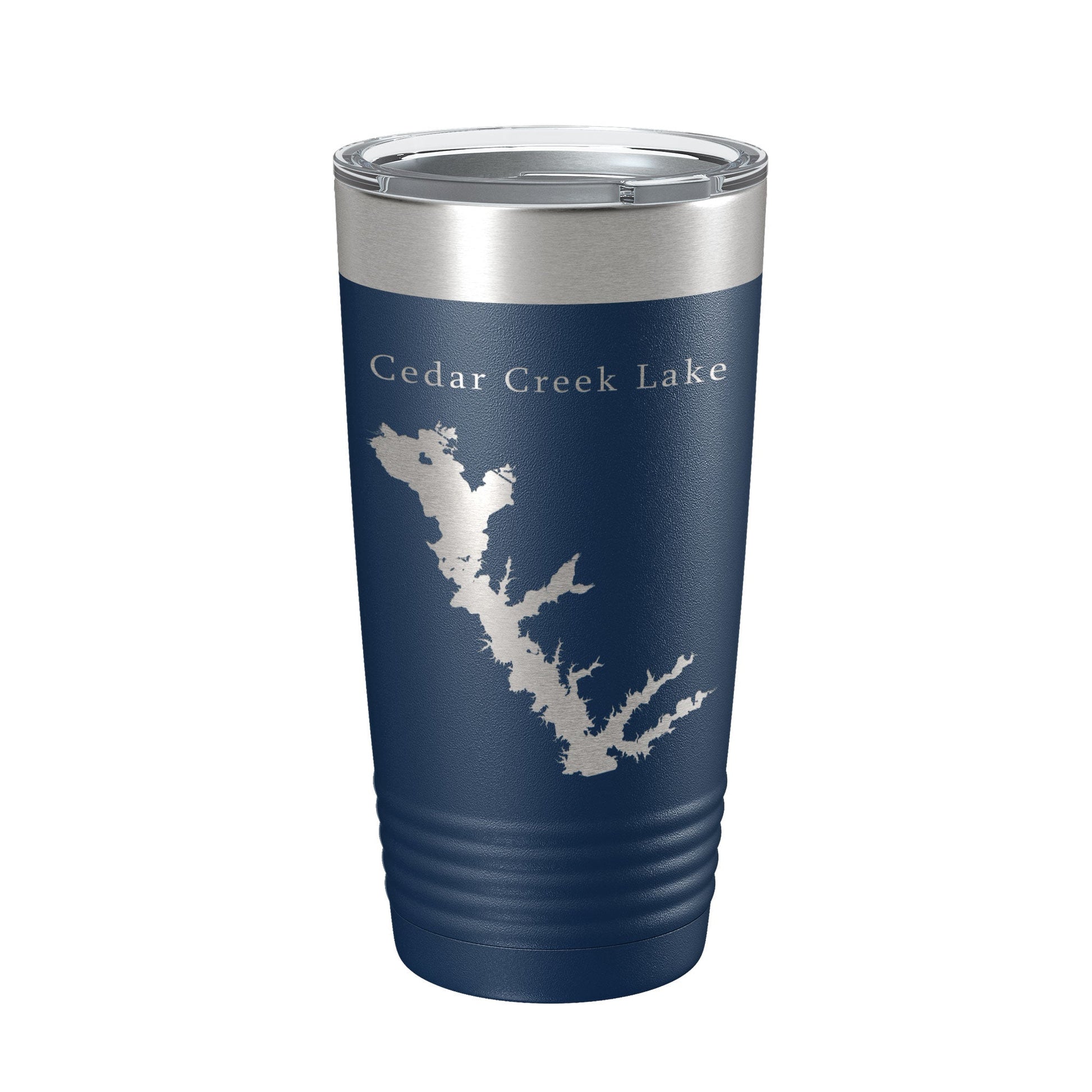 Cedar Creek Lake Reservoir Map Tumbler Travel Mug Insulated Laser Engraved Coffee Cup Texas 20 oz-2