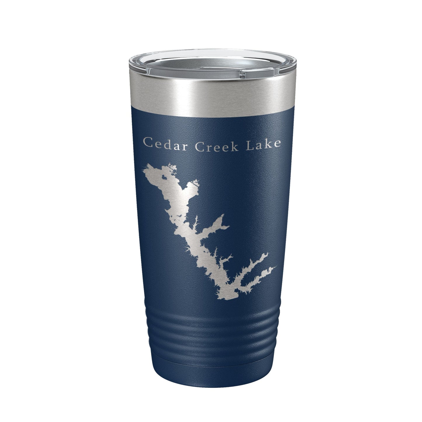 Cedar Creek Lake Reservoir Map Tumbler Travel Mug Insulated Laser Engraved Coffee Cup Texas 20 oz-8