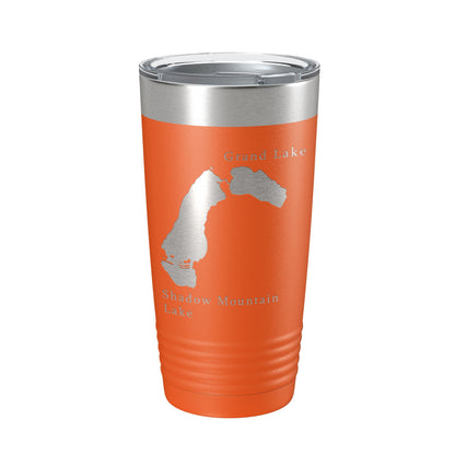 Shadow Mountain & Grand Lakes Map Tumbler Travel Mug Insulated Laser Engraved Coffee Cup Colorado 20 oz-17