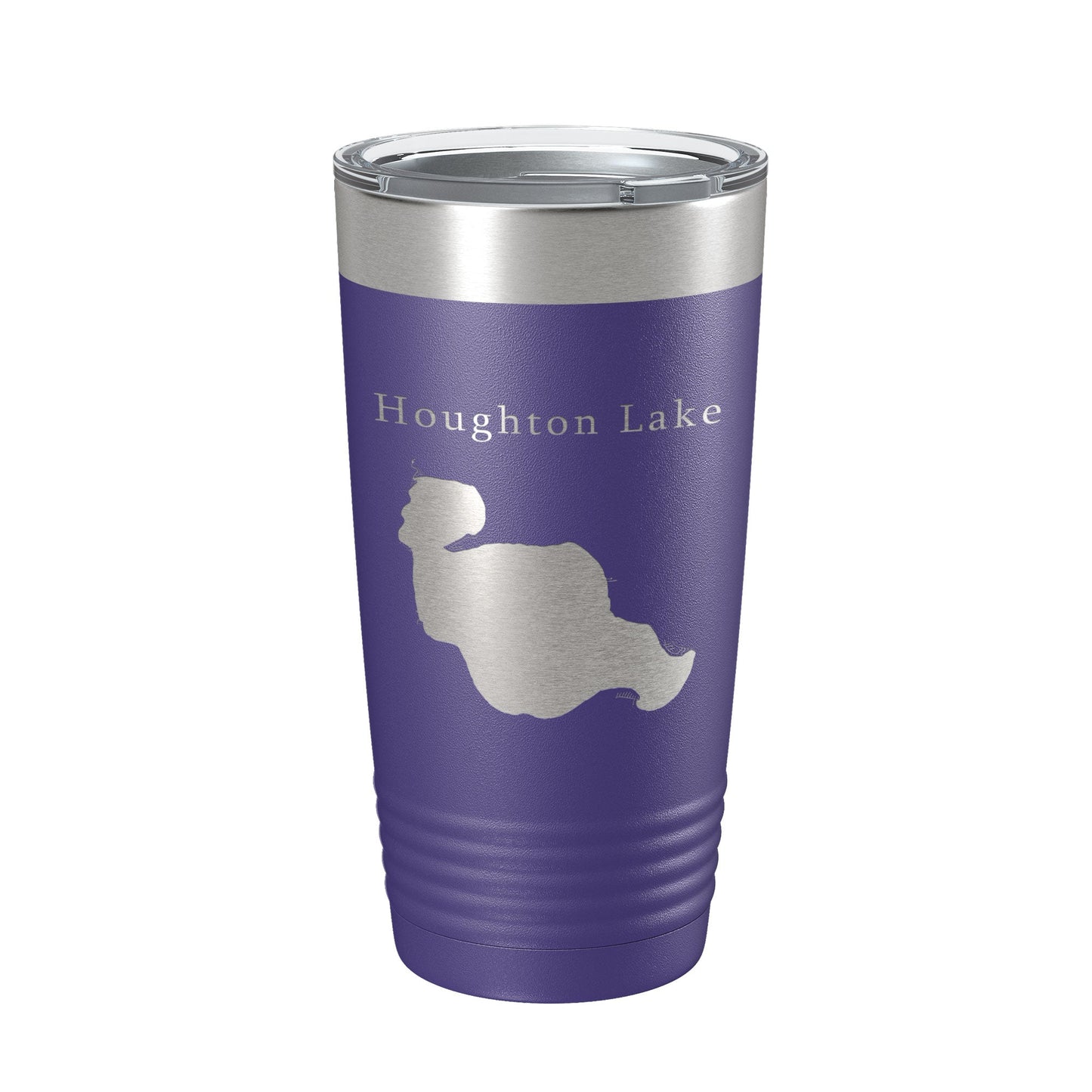 Houghton Lake Map Tumbler Travel Mug Insulated Laser Engraved Coffee Cup Michigan 20 oz-15