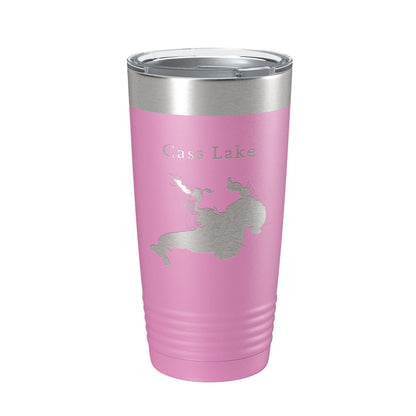 Cass Lake Map Tumbler Travel Mug Insulated Laser Engraved Coffee Cup Michigan 20 oz-14