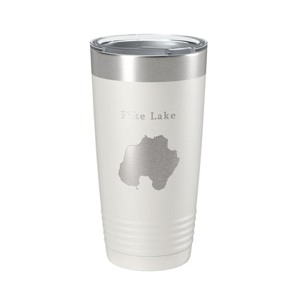 Pike Lake Map Tumbler Travel Mug Insulated Laser Engraved Coffee Cup Washington County Wisconsin 20 oz-1
