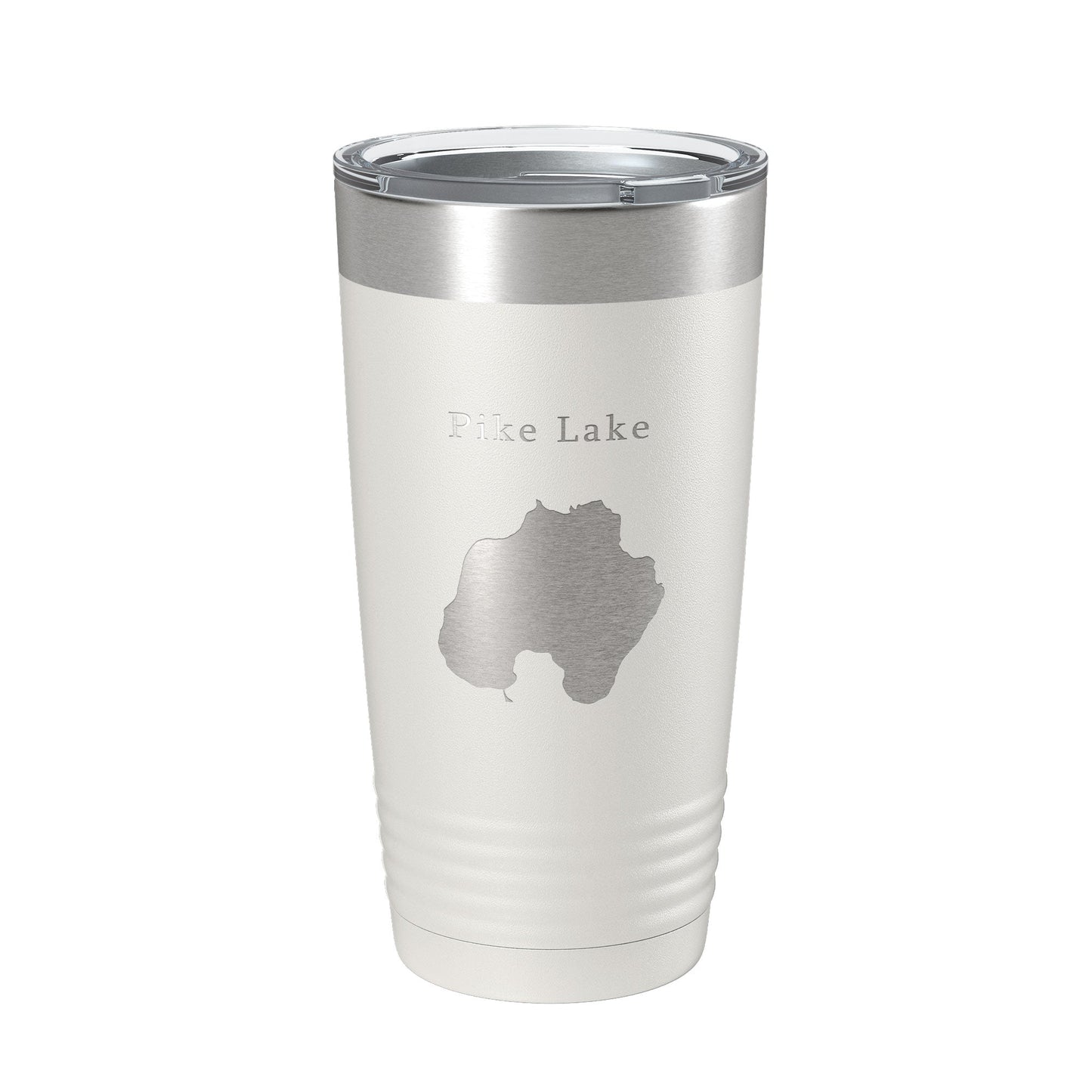 Pike Lake Map Tumbler Travel Mug Insulated Laser Engraved Coffee Cup Washington County Wisconsin 20 oz-7