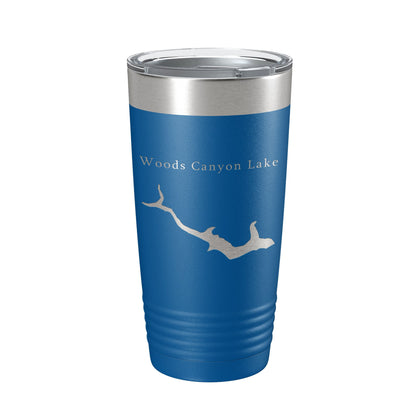 Woods Canyon Lake Map Tumbler Travel Mug Insulated Laser Engraved Coffee Cup Arizona 20 oz-6