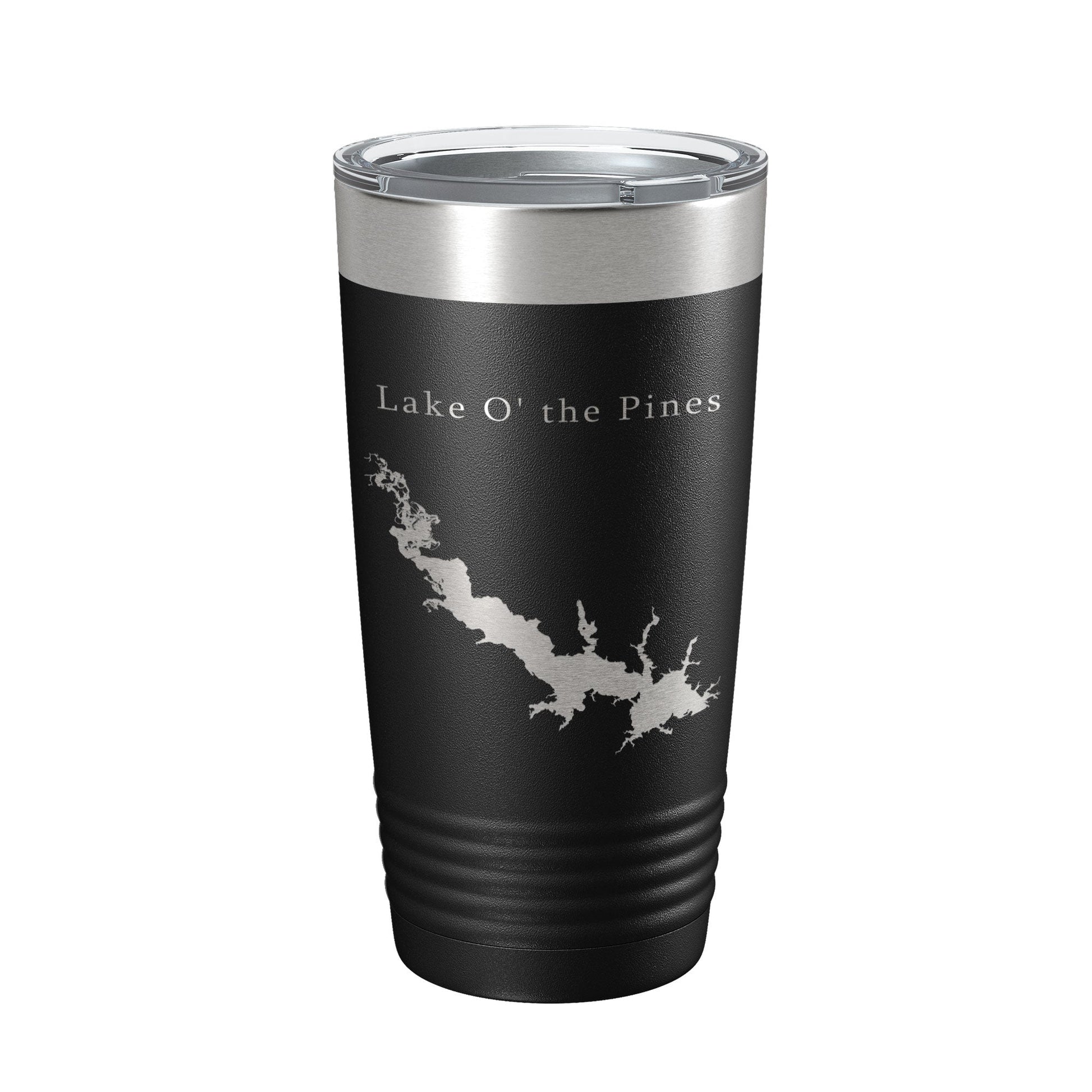 Lake O' the Pines Map Tumbler Travel Mug Insulated Laser Engraved Coffee Cup Texas 20 oz-5