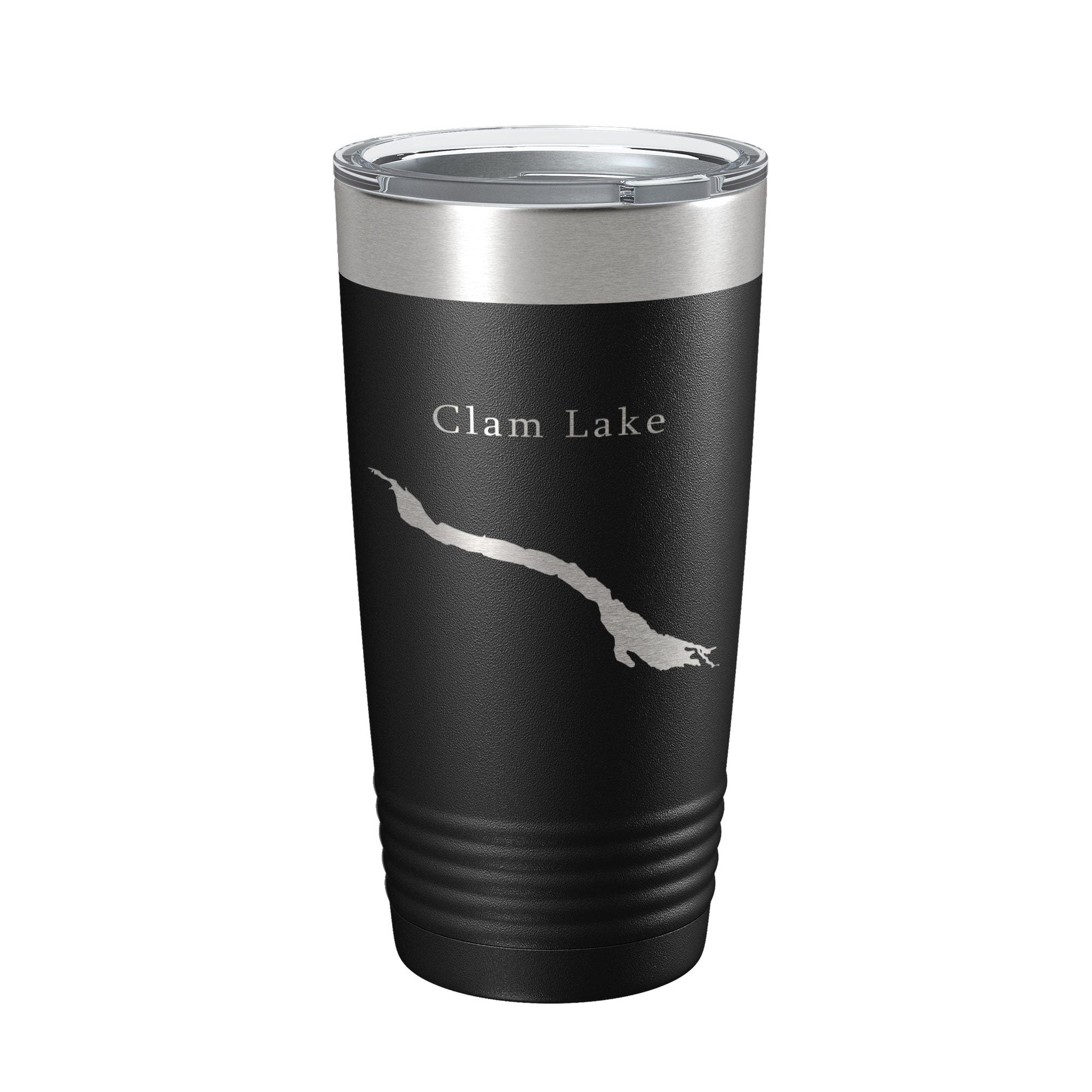Clam Lake Map Tumbler Travel Mug Insulated Laser Engraved Coffee Cup Michigan 20 oz-0