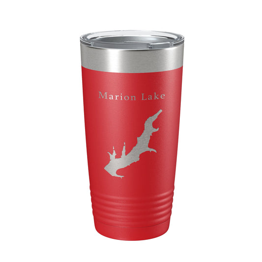 Marion Lake Map Tumbler Travel Mug Insulated Laser Engraved Coffee Cup Kansas 20 oz-10