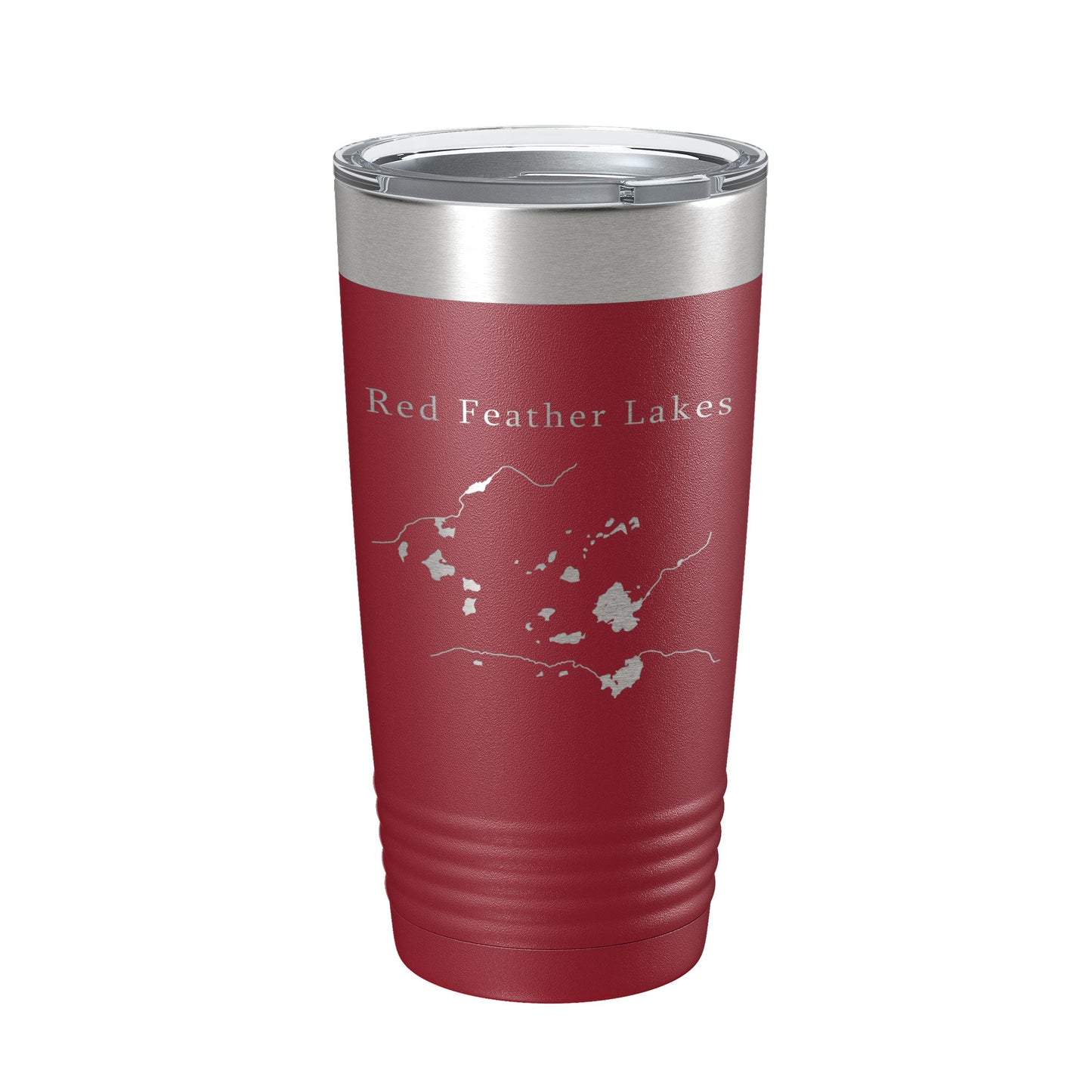 Red Feather Lakes Map Tumbler Travel Mug Insulated Laser Engraved Coffee Cup Colorado 20 oz-18