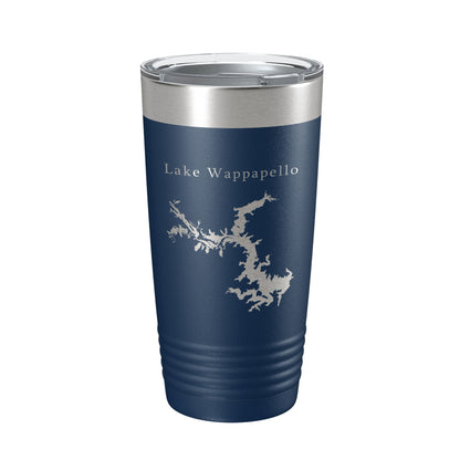 Lake Wappapello Map Tumbler Travel Mug Insulated Laser Engraved Coffee Cup Missouri 20 oz-8