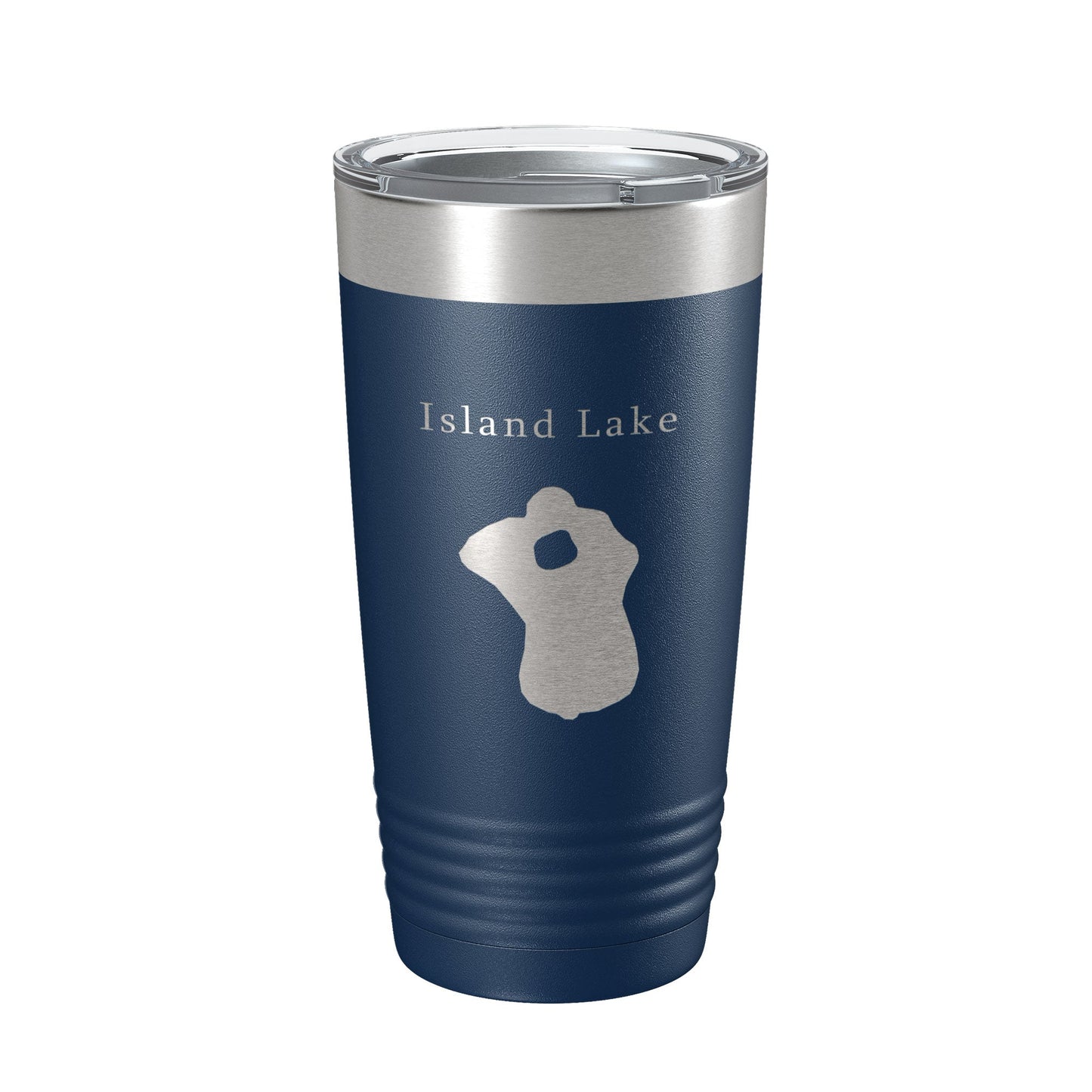 Island Lake Map Tumbler Travel Mug Insulated Laser Engraved Coffee Cup Florida 20 oz-2